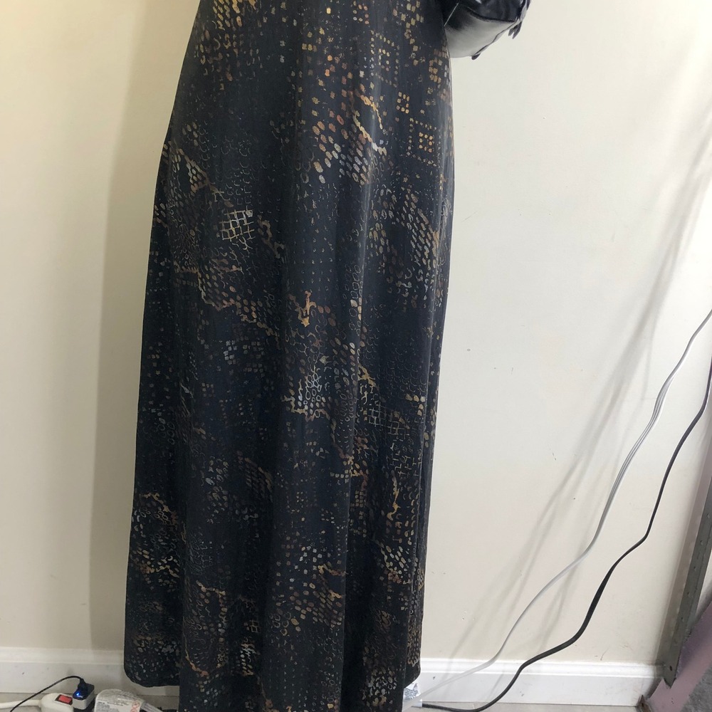 Vintage Y2K SNAP Black Gold Wrap Maxi Dress S 2000s Mesh Goth Party Clubwear - Picture 3 of 9